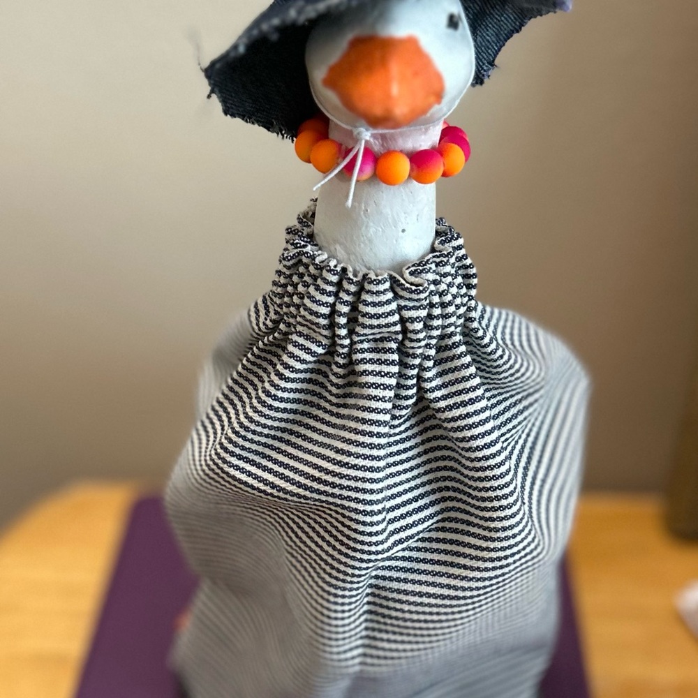 Desk goose denim outfit